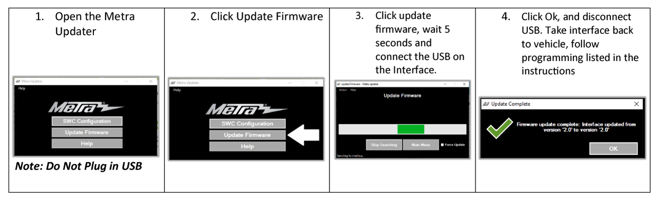 Metra Updater Installation